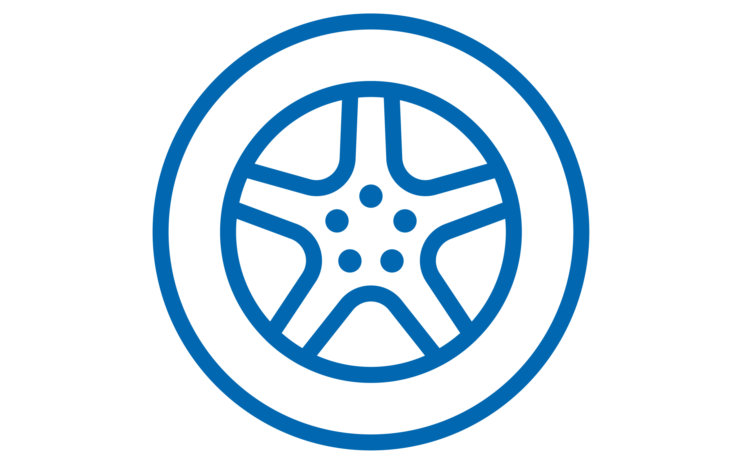 Icon für Reifenservice in blau